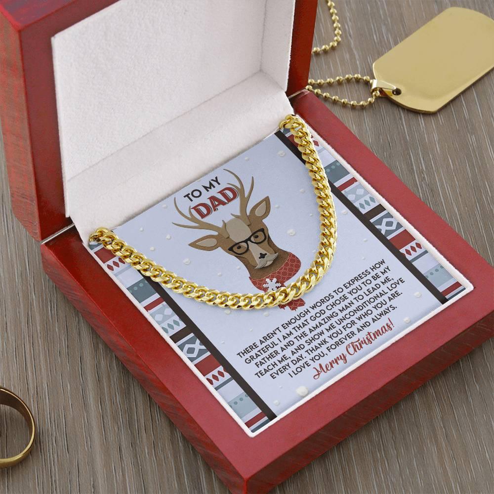 Gift for Dad - Be My Father - Cuban Link Chain Necklace - Mallard Moon Gift Shop