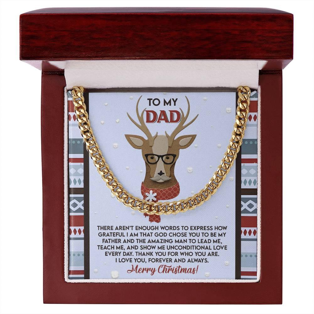 Gift for Dad - Be My Father - Cuban Link Chain Necklace - Mallard Moon Gift Shop