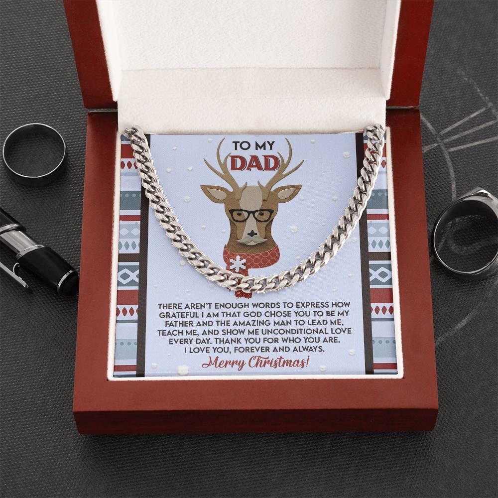 Gift for Dad - Be My Father - Cuban Link Chain Necklace - Mallard Moon Gift Shop