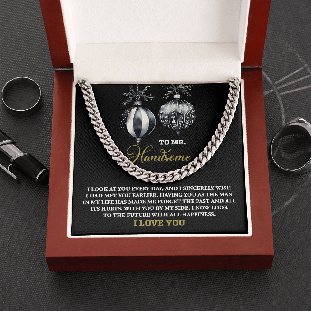 Gift for My Man - Future of Happiness - Cuban Chain Link Necklace - Mallard Moon Gift Shop