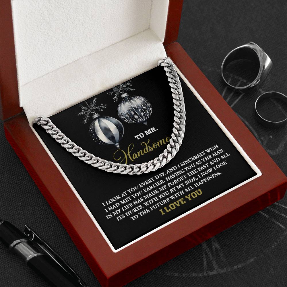 Gift for My Man - Future of Happiness - Cuban Chain Link Necklace - Mallard Moon Gift Shop
