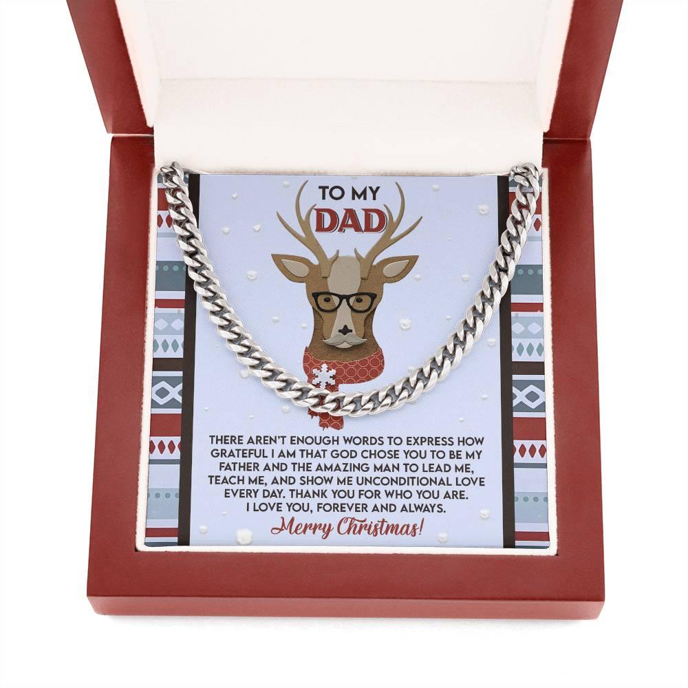 Gift for Dad - Be My Father - Cuban Link Chain Necklace - Mallard Moon Gift Shop