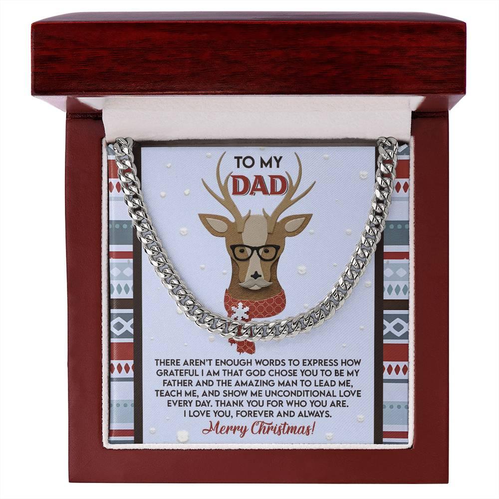 Gift for Dad - Be My Father - Cuban Link Chain Necklace - Mallard Moon Gift Shop