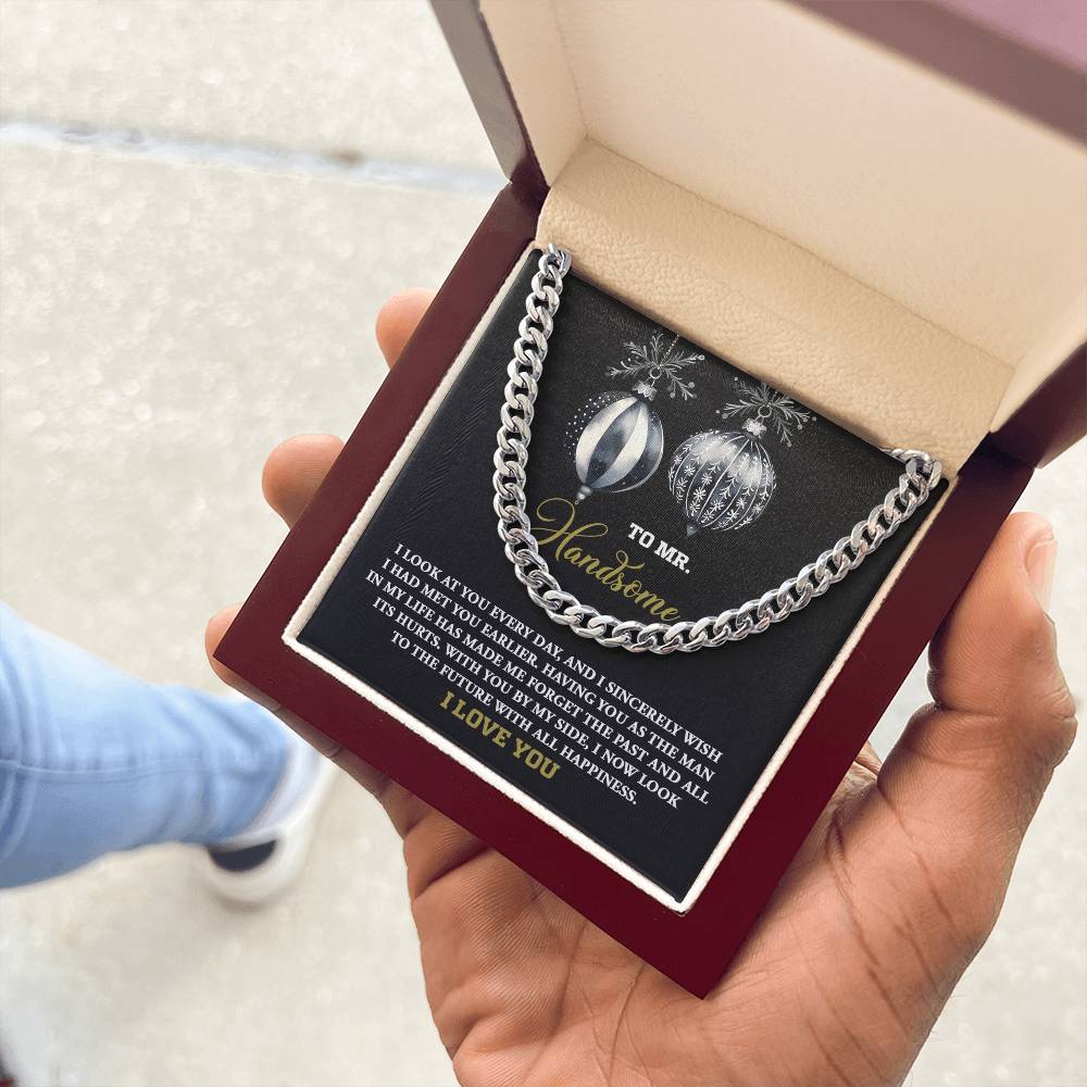Gift for My Man - Future of Happiness - Cuban Chain Link Necklace - Mallard Moon Gift Shop
