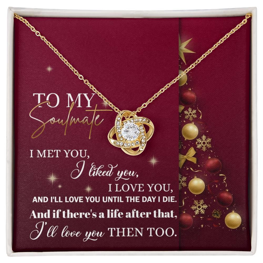 Gift for Soulmate - Love You Then - Love Knot Pendant Necklace - Mallard Moon Gift Shop