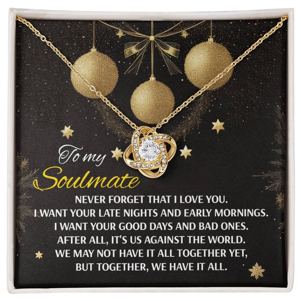 Gift for Soulmate - Have It All - Love Knot Pendant Necklace - Mallard Moon Gift Shop