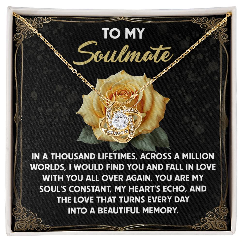 Romantic Anniversary, Valentine's Day Gift for Soulmate, Wife, Girlfriend - Beautiful Memory - Love Knot Pendant Necklace - Mallard Moon Gift Shop