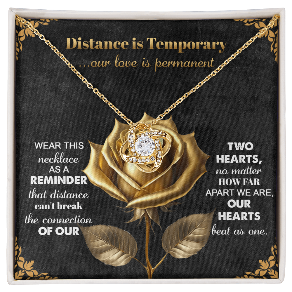 Romantic Necklace with Message Card – The Perfect Gift for Long-Distance Relationships - Mallard Moon Gift Shop