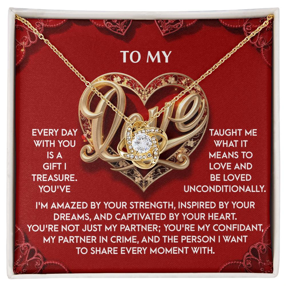 Romantic Valentine's Day, Anniversary, or Birthday Gift for Soulmate, Wife or Girlfriend Love Knot Pendant Necklace - Mallard Moon Gift Shop