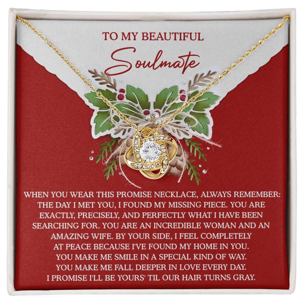 Gift for Soulmate - At Peace - Love Knot Pendant Necklace - Mallard Moon Gift Shop