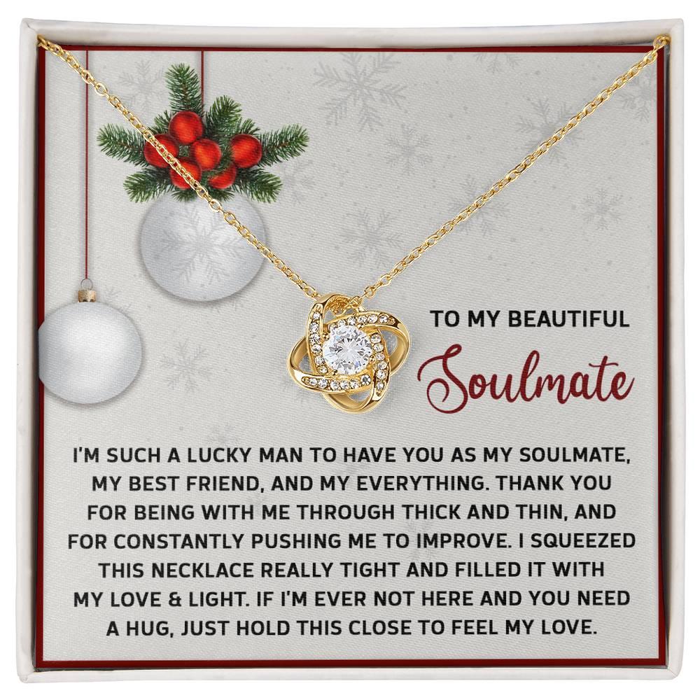 Gift for Soulmate - Feel My Love - Love Knot Pendant Necklace - Mallard Moon Gift Shop