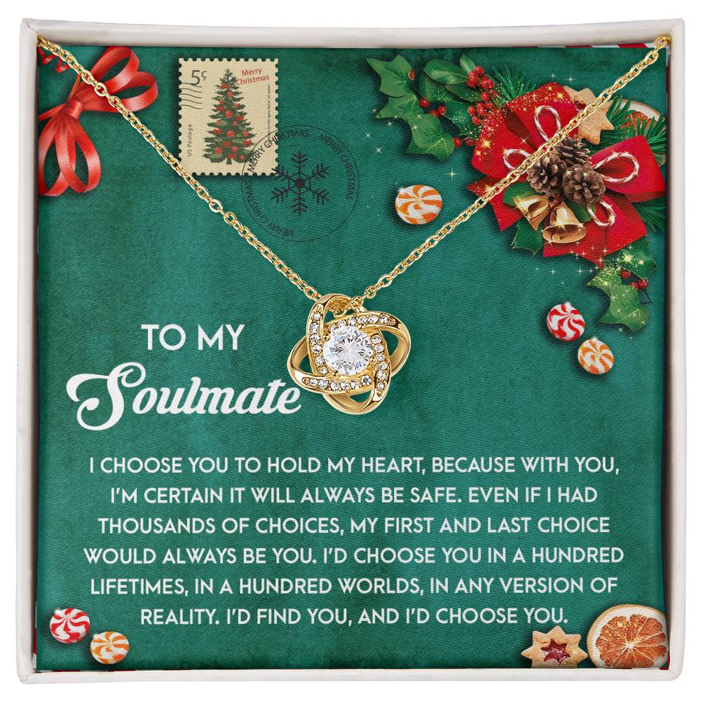 Gift for Soulmate - Be Safe - Love Knot Pendant Necklace - Mallard Moon Gift Shop