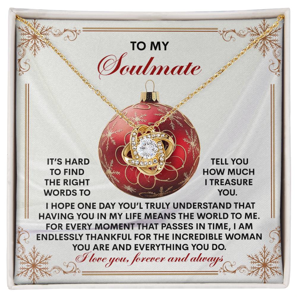 Gift for Soulmate - Incredible Woman - Love Knot Pendant Necklace - Mallard Moon Gift Shop