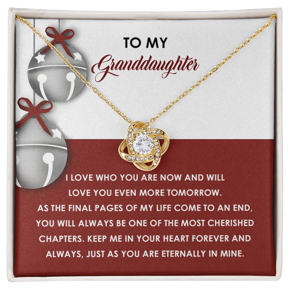 Gift for Granddaughter - To An End - Love Knot Pendant Necklace - Mallard Moon Gift Shop