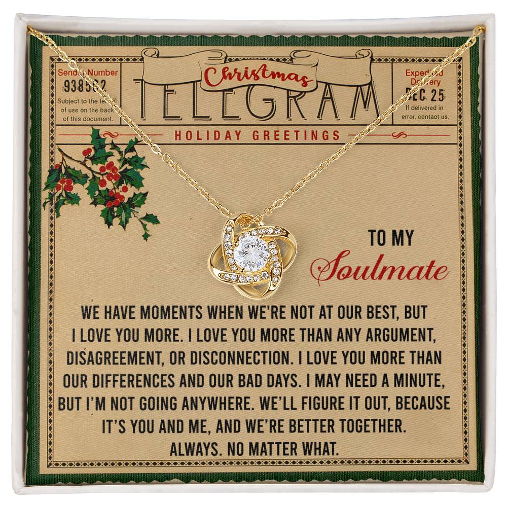 Gift for Soulmate - Better Together - Love Knot Pendant Necklace - Mallard Moon Gift Shop