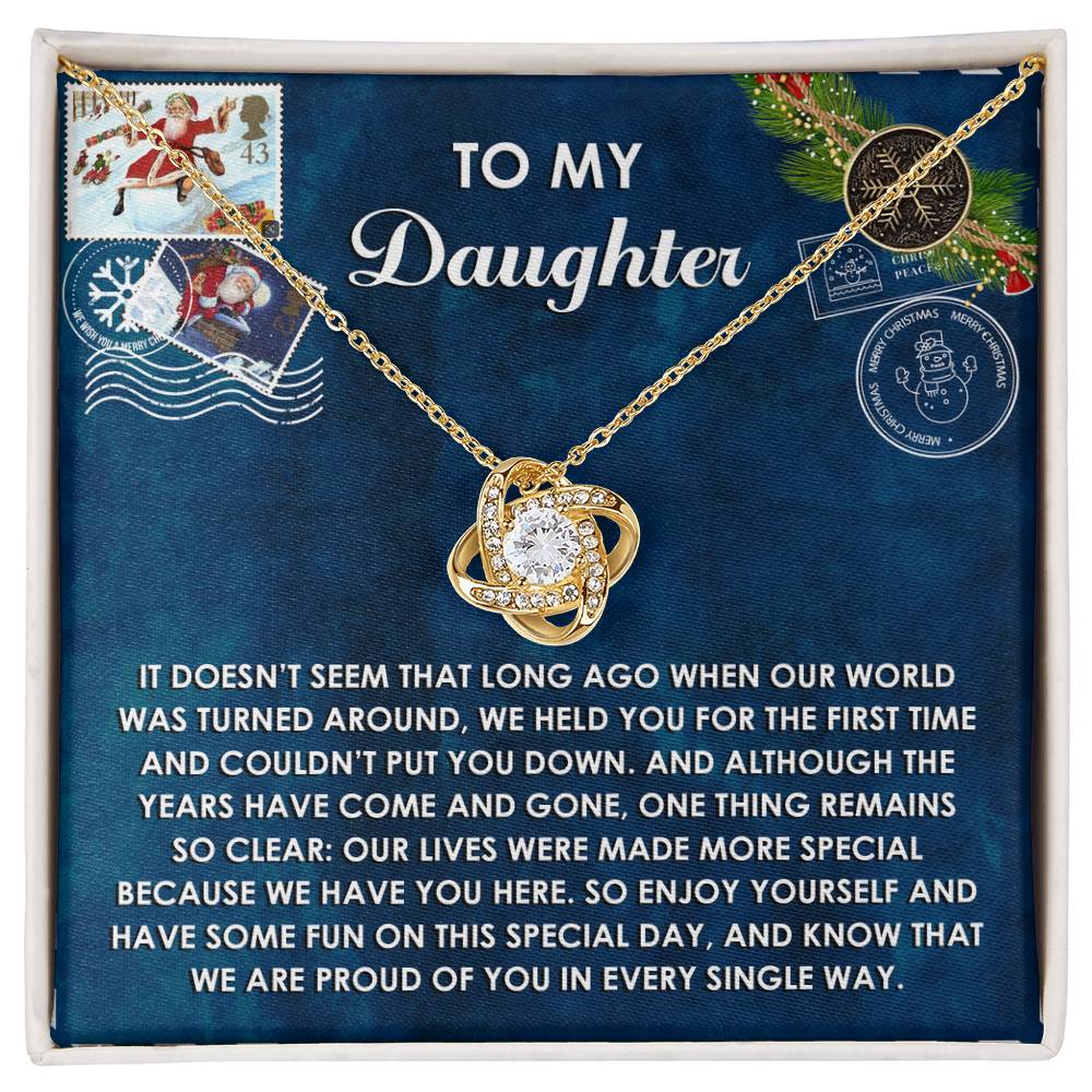 Gift for Daughter - Have You Here - Love Knot Pendant Necklace - Mallard Moon Gift Shop