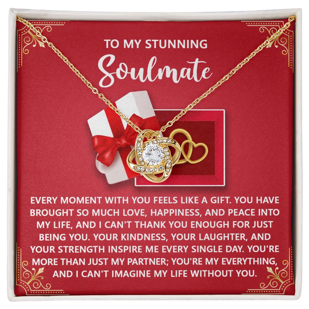 Romantic Anniversary, Valentine's Day Gift for Soulmate, Wife, Girlfriend - Feels Like A Gift - Love Knot Pendant Necklace - Mallard Moon Gift Shop
