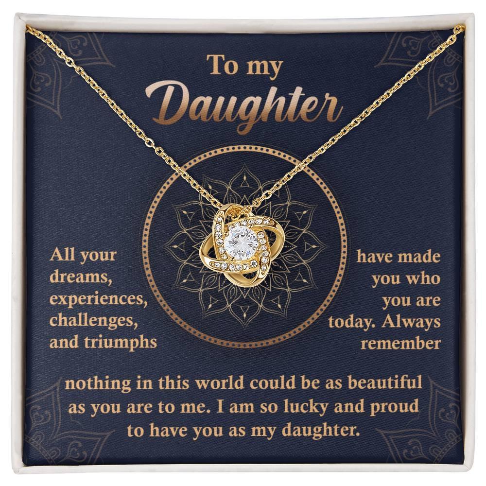 Daughter Gift -All Your Dreams Love Knot Pendant Necklace - Mallard Moon Gift Shop