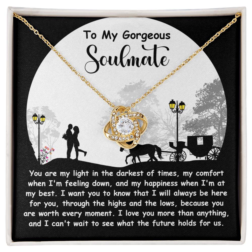 Romantic Anniversary, Valentine's Day Gift for Soulmate, Wife, Girlfriend - Light Of My Life - Love Knot Pendant Necklace - Mallard Moon Gift Shop