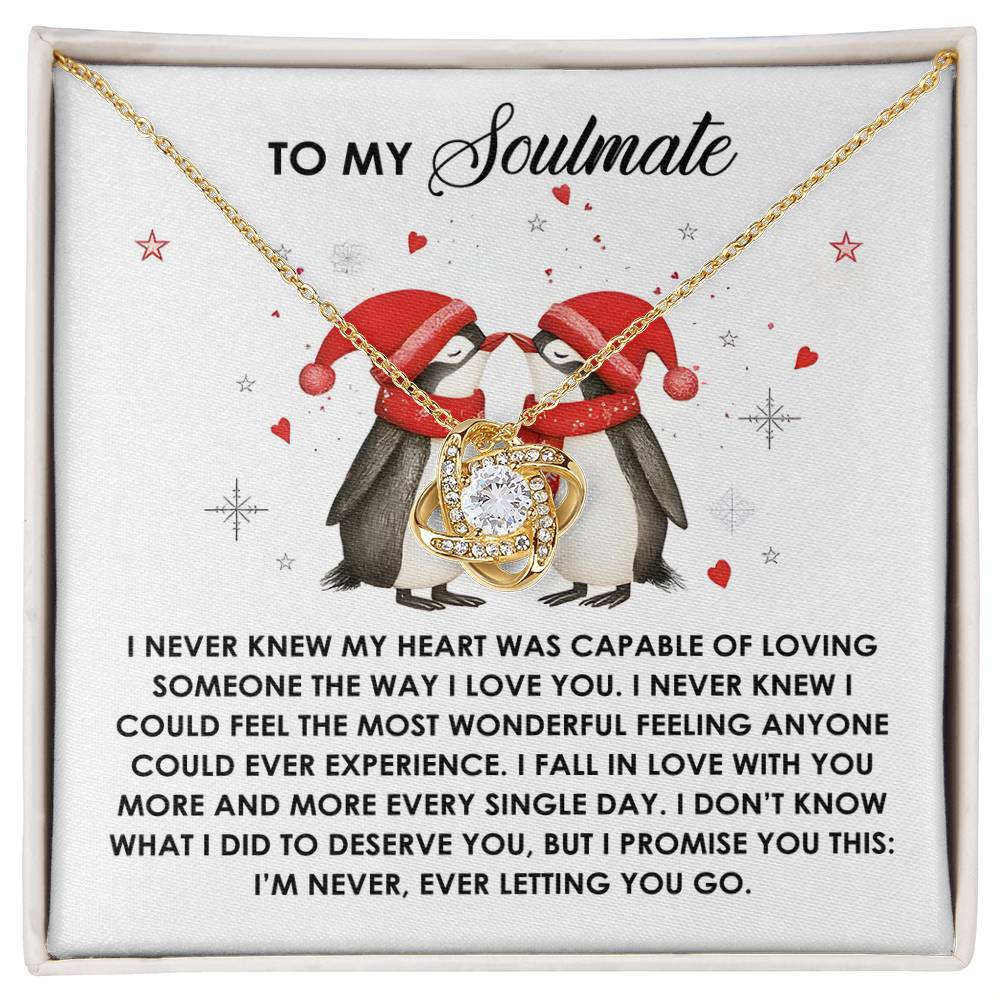 Gift for Soulmate - To Deserve You - Love Knot Pendant Necklace - Mallard Moon Gift Shop