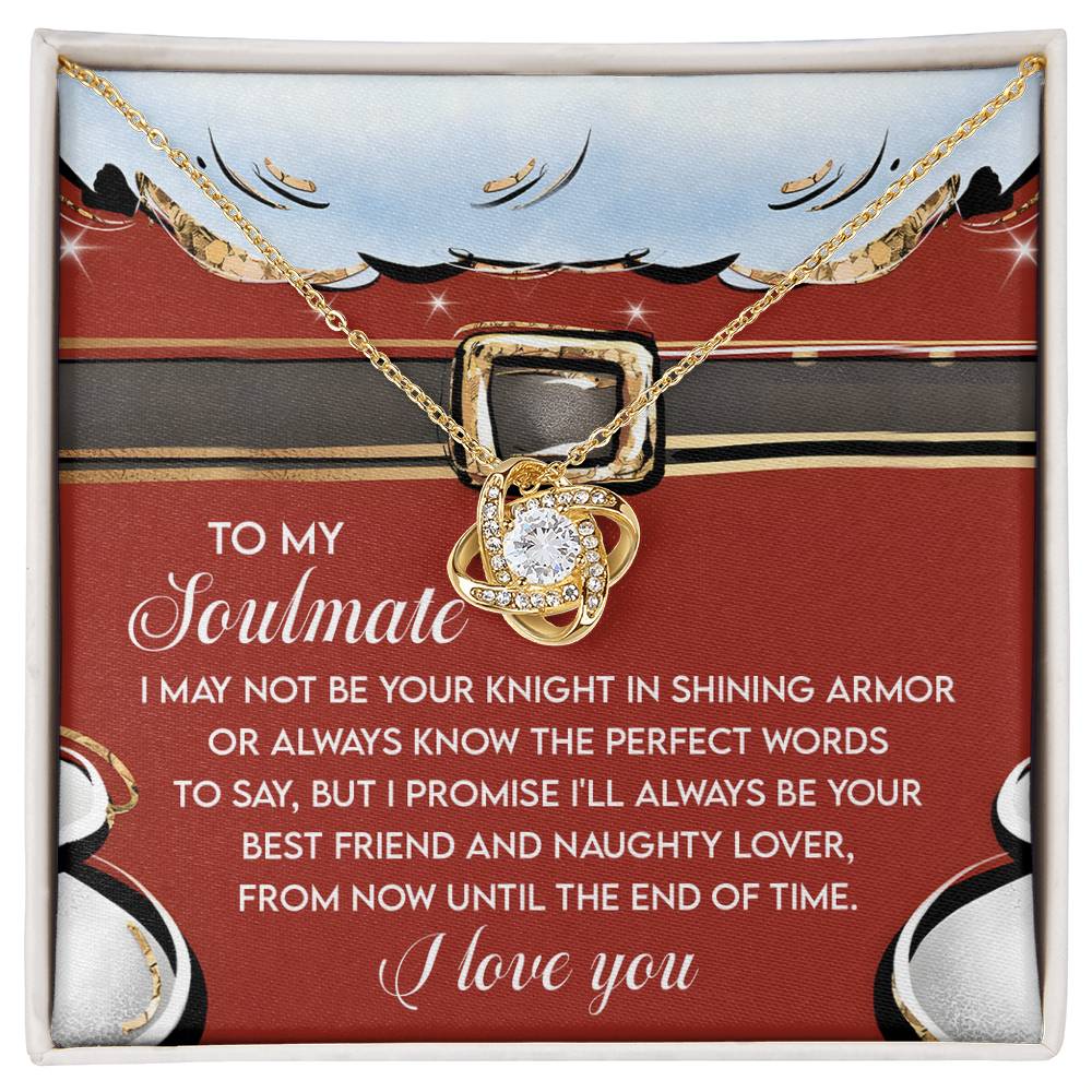 Gift for Soulmate - Naughty Lover - Love Knot Pendant Necklace - Mallard Moon Gift Shop