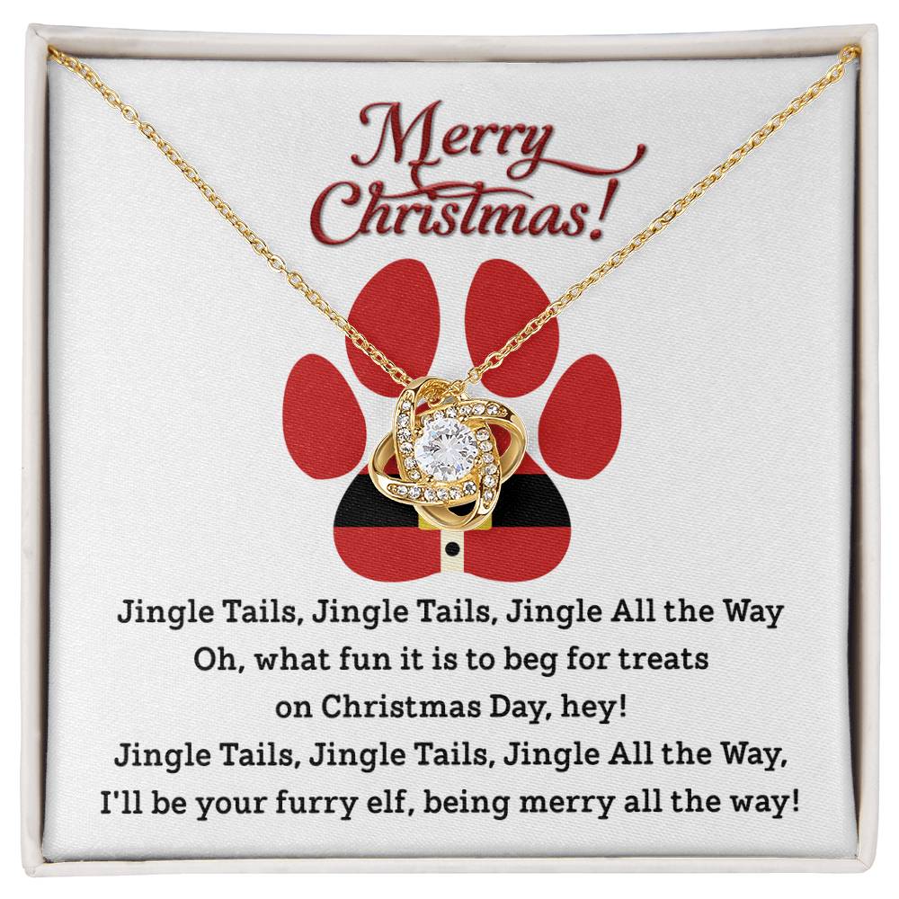 Gift for Fur Mom - Furry Elf - Love Knot Pendant Necklace - Mallard Moon Gift Shop