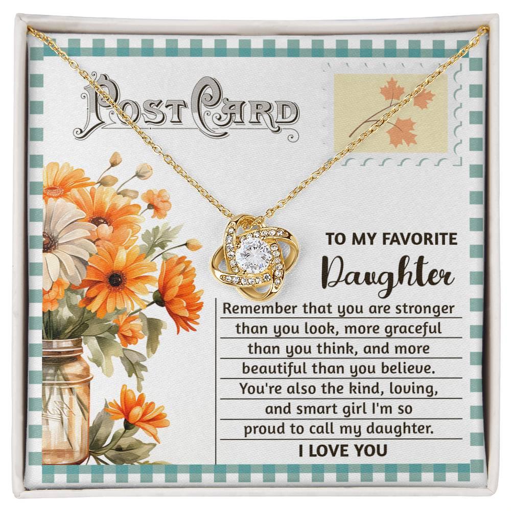 Daughter - Smart Girl - Love Knot Pendant Necklace - Mallard Moon Gift Shop