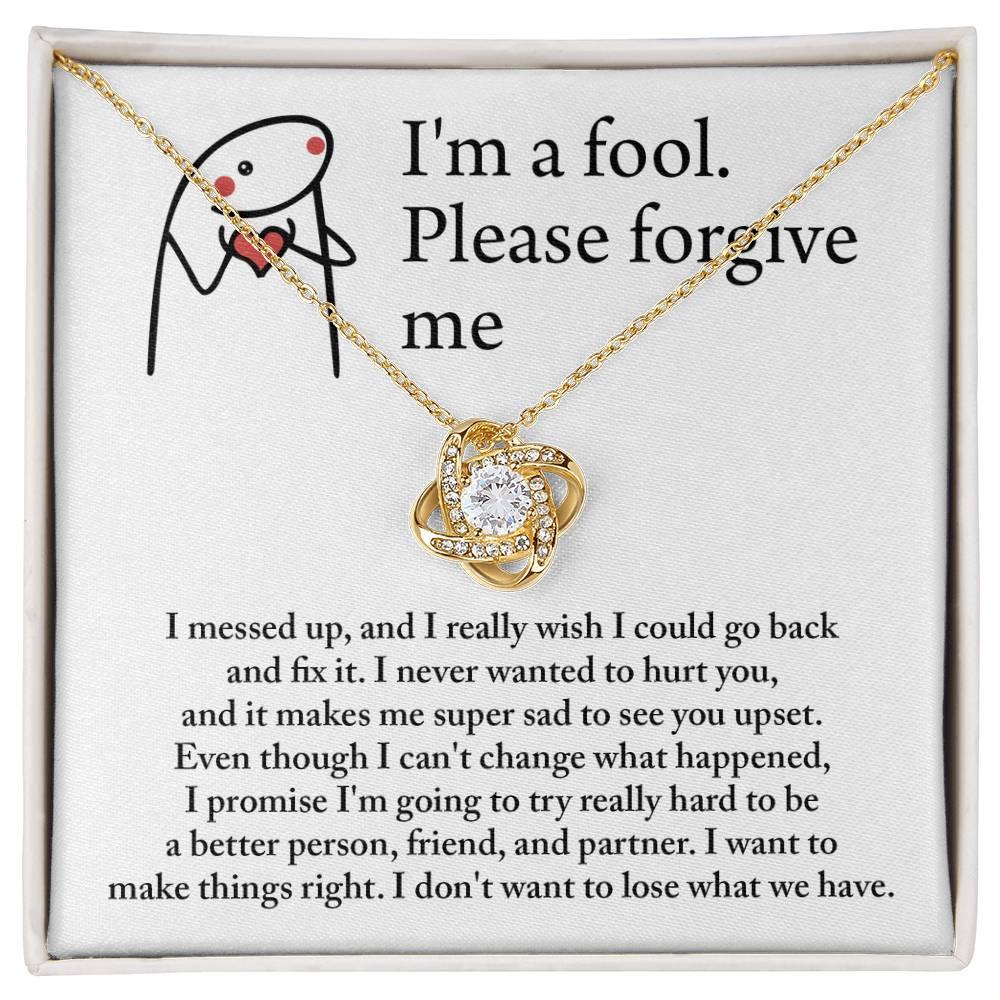 Gift for Girlfriend, Wife - Sorry, Make Things Right - Love Knot Pendant Necklace - Mallard Moon Gift Shop