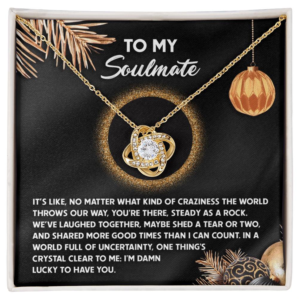 Gift for Soulmate - I Can Count - Love Knot Pendant Necklace - Mallard Moon Gift Shop