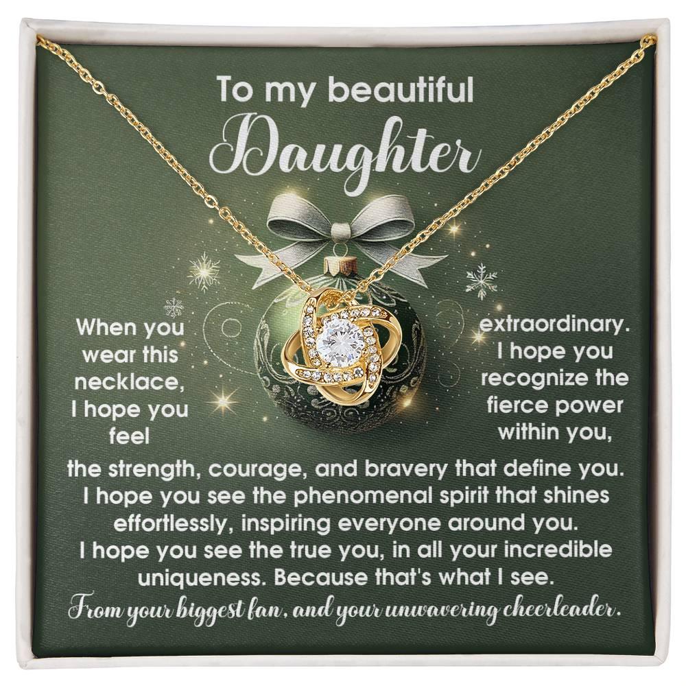 Gift for Daughter - Incredible Uniqueness - Love Knot Pendant Necklace - Mallard Moon Gift Shop