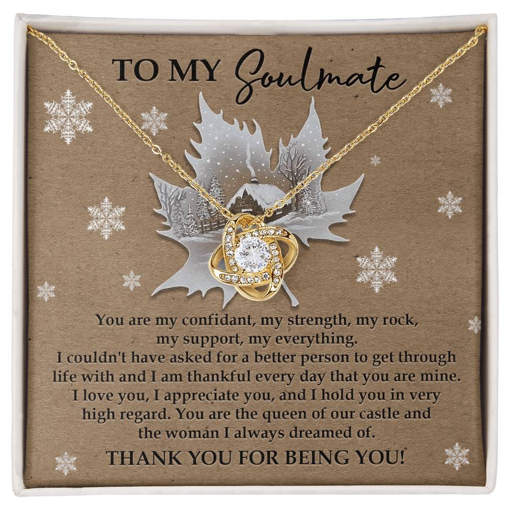 Gift for Soulmate - Our Castle - Love Knot Pendant Necklace - Mallard Moon Gift Shop