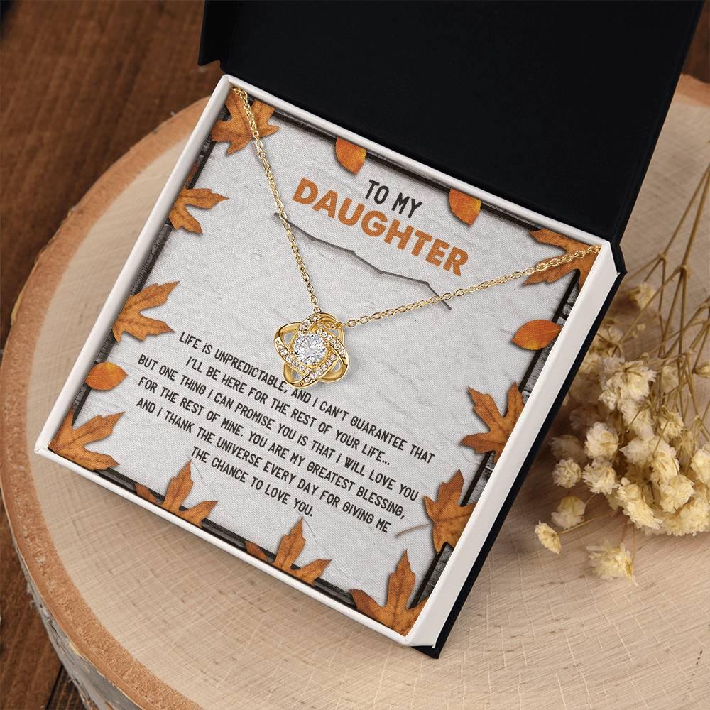 Daughter - My Greatest Blessing - Love Knot Pendant Necklace - Mallard Moon Gift Shop