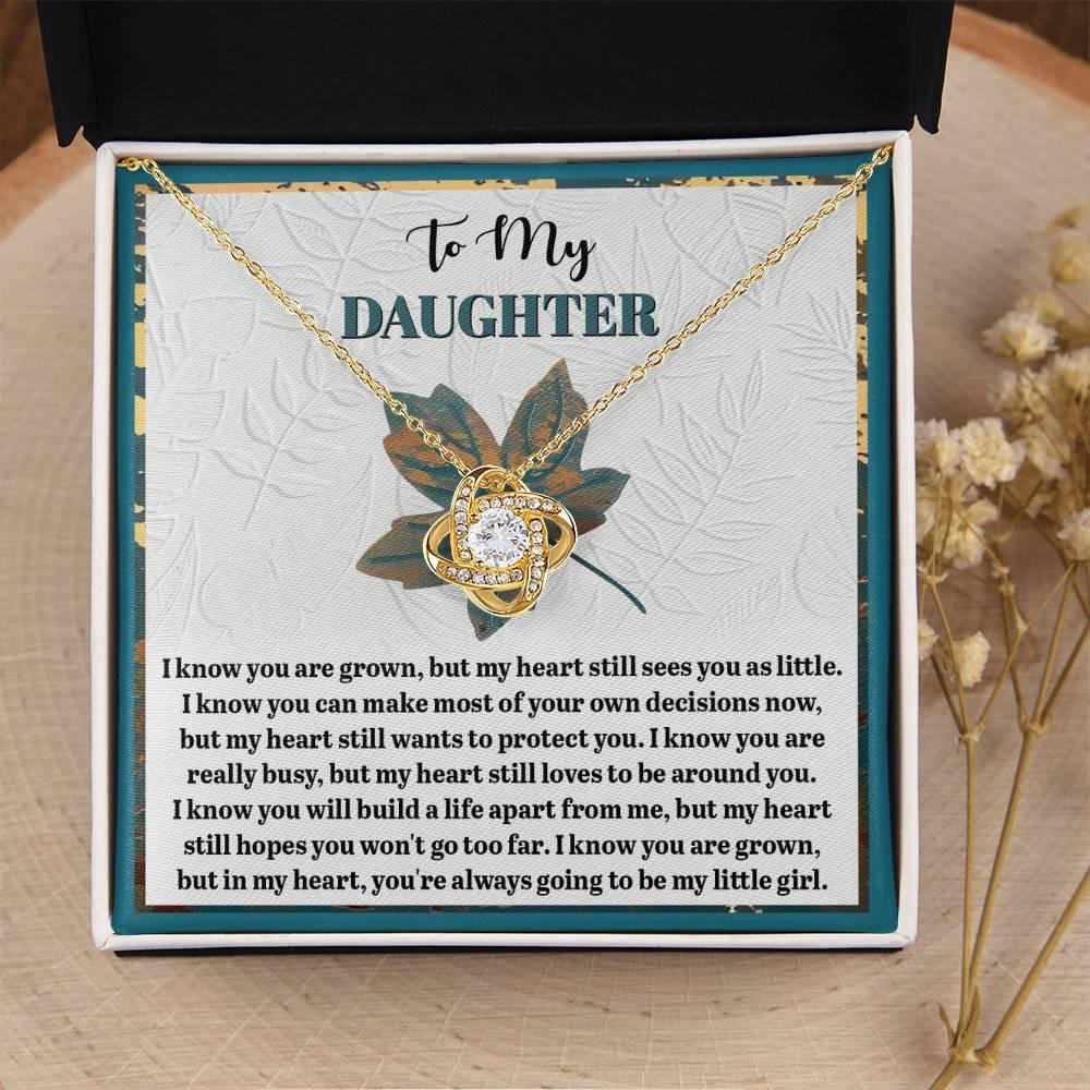 Gift for Daughter - Go Too Far - Love Knot Pendant Necklace - Mallard Moon Gift Shop
