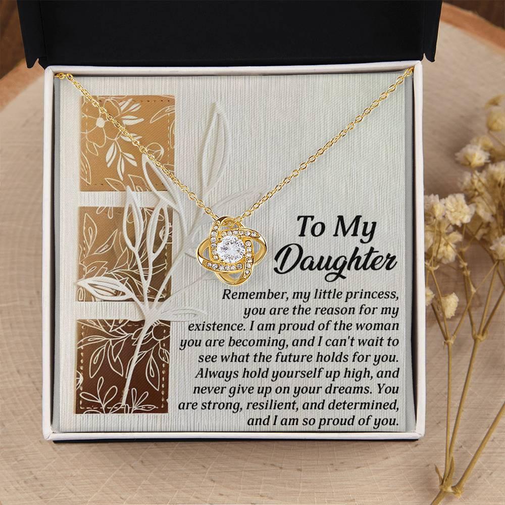 Gift for Daughter - Holds For You - Love Knot Pendant Necklace - Mallard Moon Gift Shop