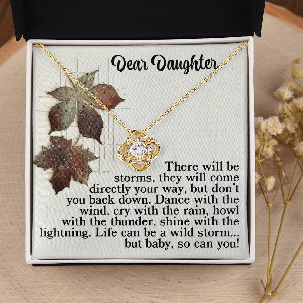 Gift for Daughter - With The Thunder - Love Knot Pendant Necklace - Mallard Moon Gift Shop