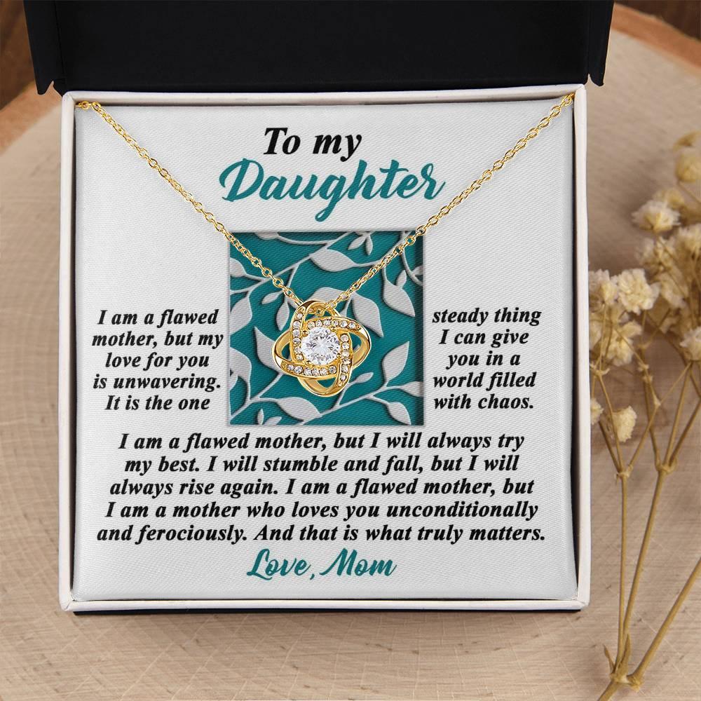 Gift for Daughter - Stumble And Fall - Love Knot Pendant Necklace - Mallard Moon Gift Shop
