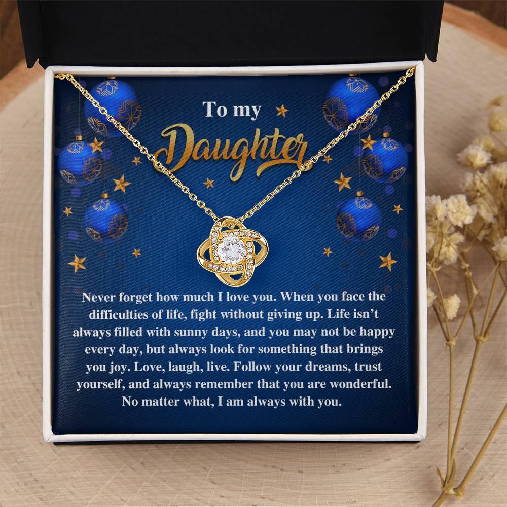 Gift for Daughter - Sunny Days - Love Knot Pendant Necklace - Mallard Moon Gift Shop