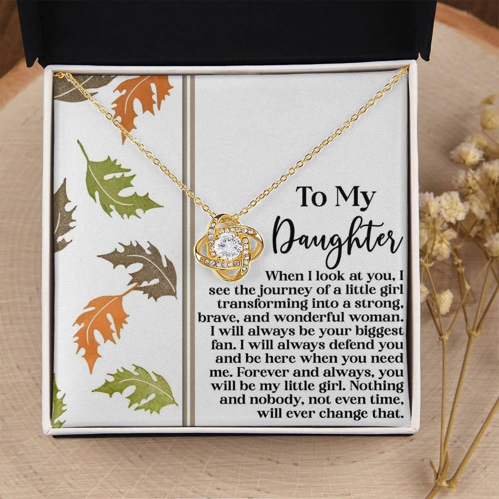 Gift for Daughter - Biggest Fan - Love Knot Pendant Necklace - Mallard Moon Gift Shop
