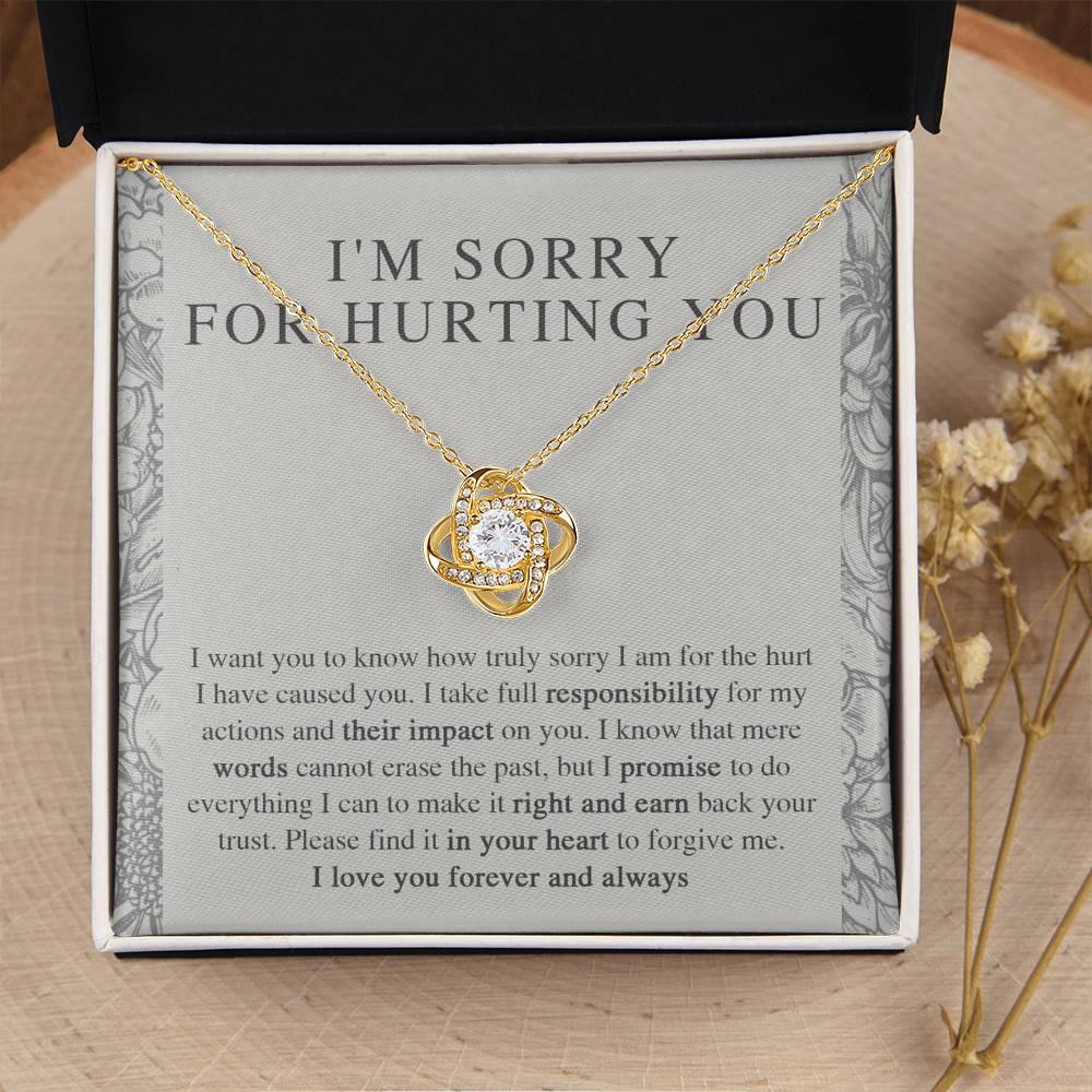 Apology Gift - I'm Sorry, I Promise to Do Everything - Love Knot Pendant Necklace - Mallard Moon Gift Shop