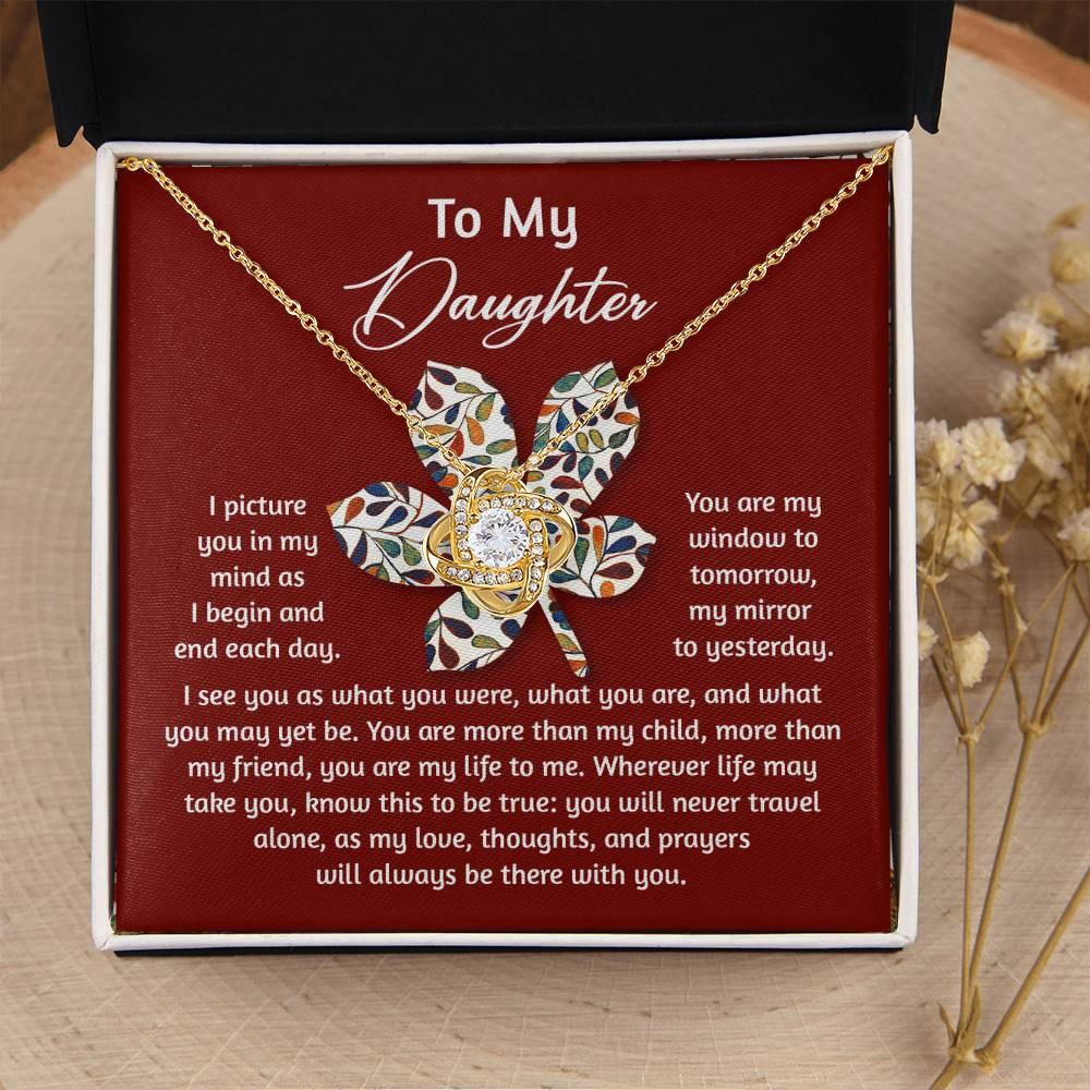 Gift for Daughter - To Be True - Love Knot Pendant Necklace - Mallard Moon Gift Shop