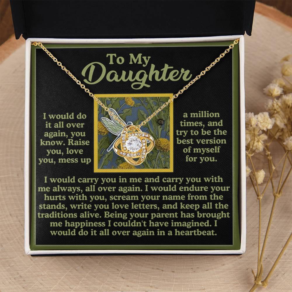 Gift for Daughter - All Over Again - Love Knot Pendant Necklace - Mallard Moon Gift Shop