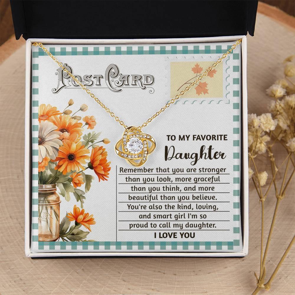 Daughter - Smart Girl - Love Knot Pendant Necklace - Mallard Moon Gift Shop