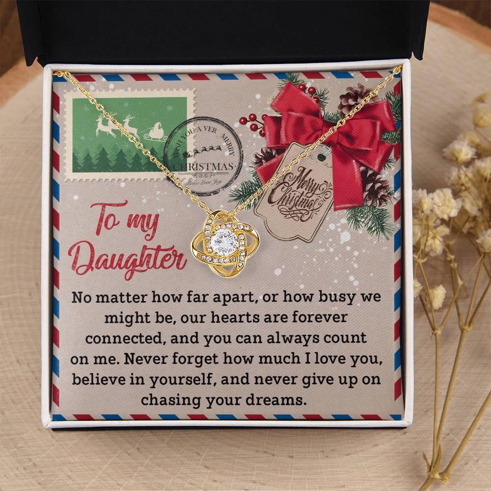 Gift for Daughter - Forever Connected - Love Knot Pendant Necklace - Mallard Moon Gift Shop