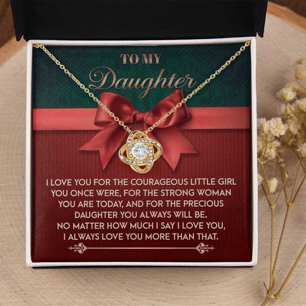 Gift for Daughter - Always Will Be - Love Knot Pendant Necklace - Mallard Moon Gift Shop