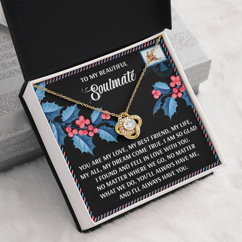 Gift for Soulmate - Fell In Love - Love Knot Pendant Necklace - Mallard Moon Gift Shop