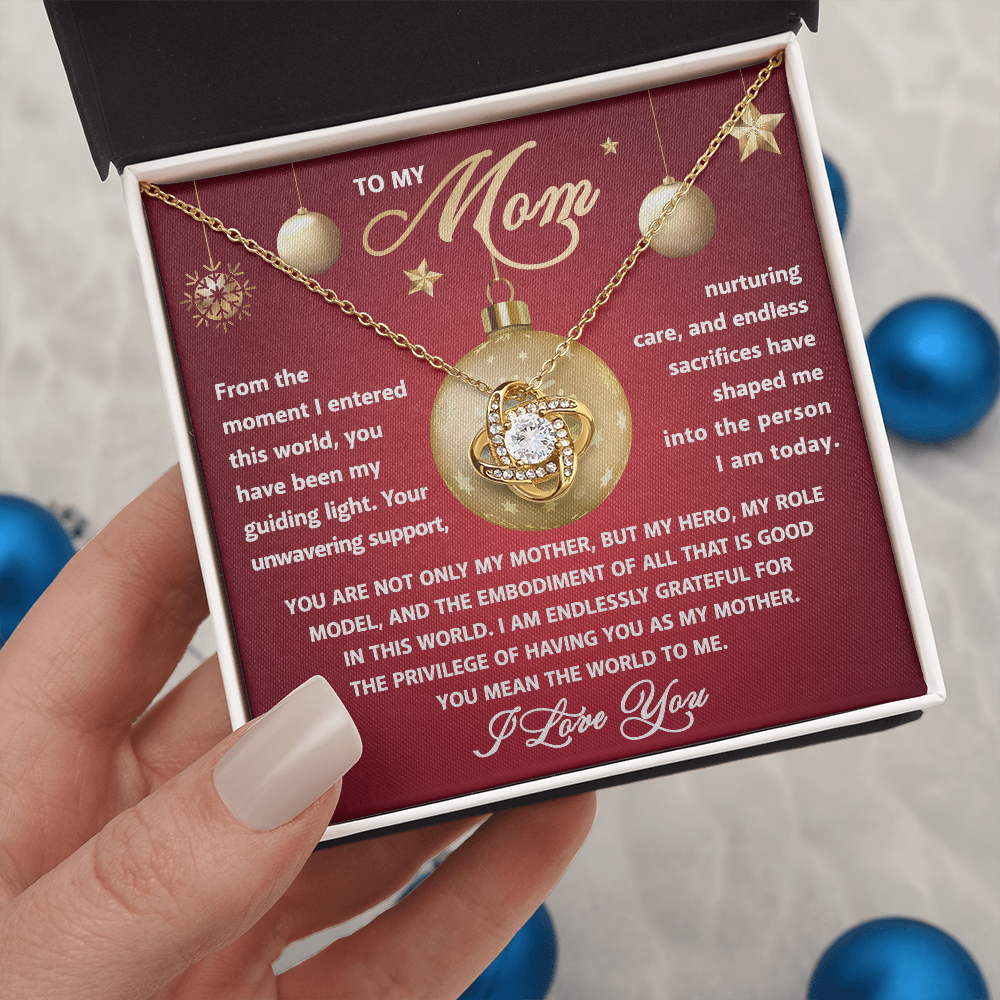 Gift for Mom - My Guiding Light - Love Knot Necklace - Mallard Moon Gift Shop