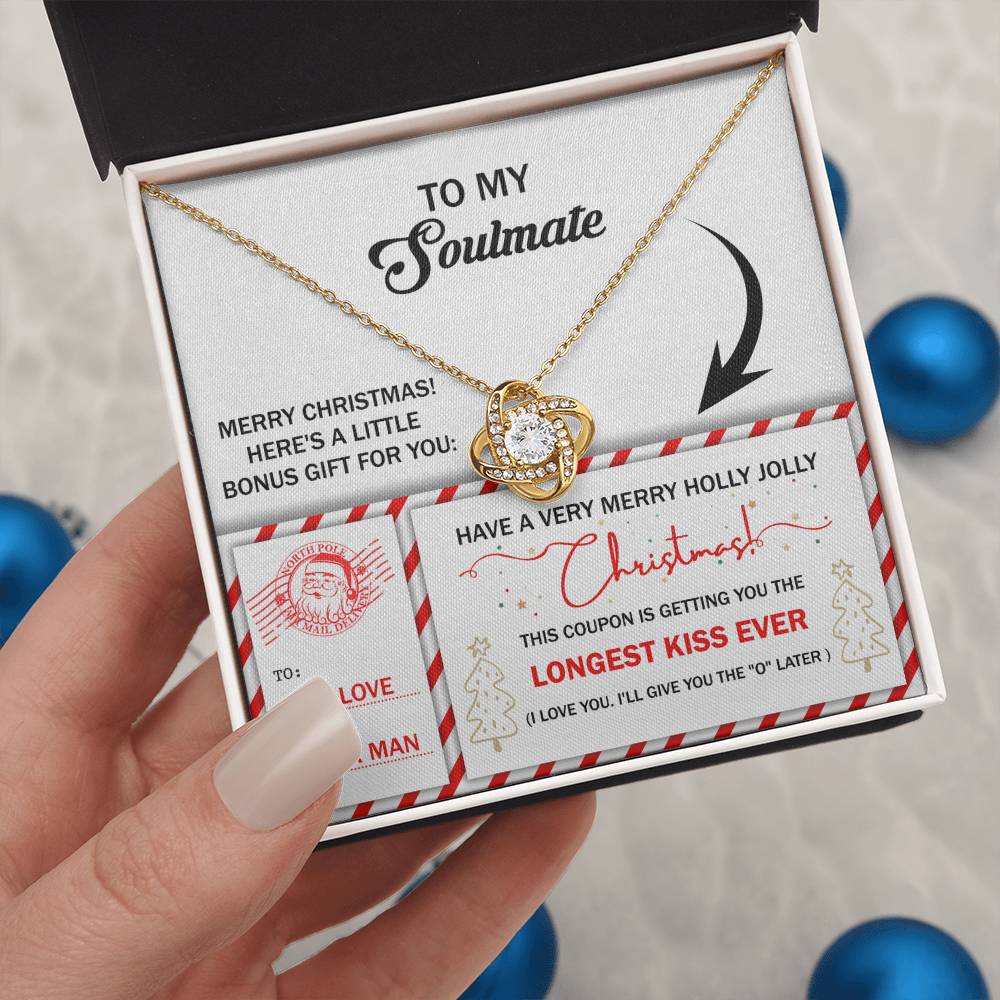 Gift for Soulmate - Christmas Coupon - Love Knot Pendant Necklace - Mallard Moon Gift Shop