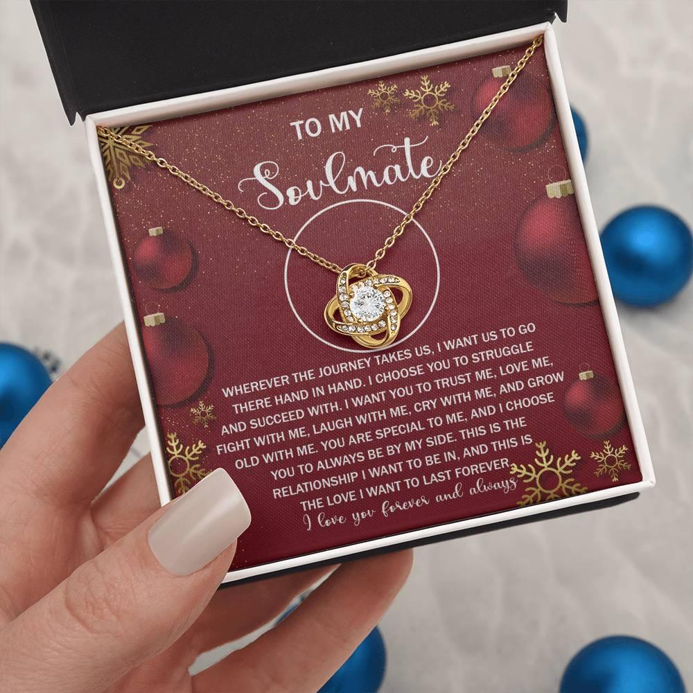 Gift for Soulmate - Journey By My Side - Love Knot Pendant Necklace - Mallard Moon Gift Shop