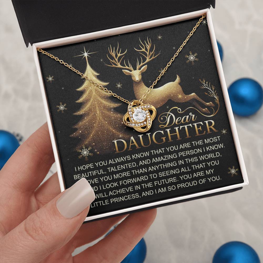Gift for Daughter - In This World - Love Knot Pendant Necklace - Mallard Moon Gift Shop