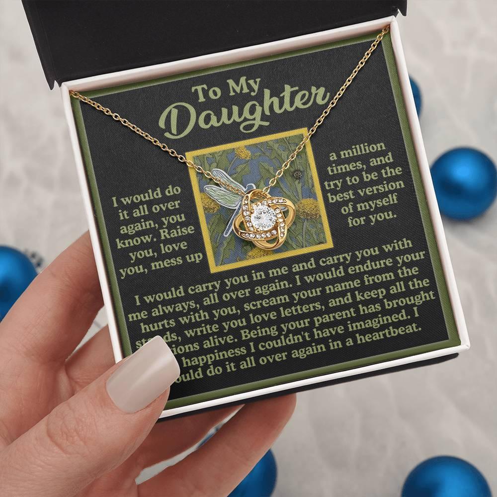 Gift for Daughter - All Over Again - Love Knot Pendant Necklace - Mallard Moon Gift Shop